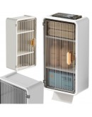 Стенен рафт за баня, 3 нива, вратички, отвор за кърпички